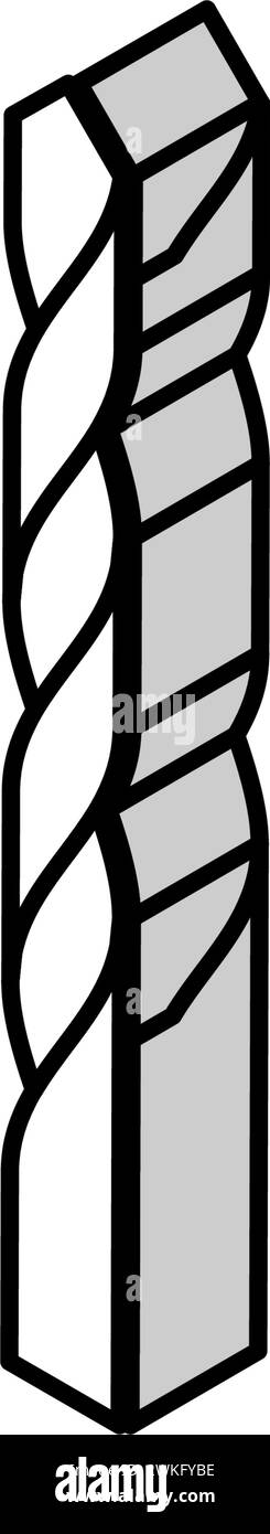 twist drill bit isometric icon vector illustration Stock Vector Image ...