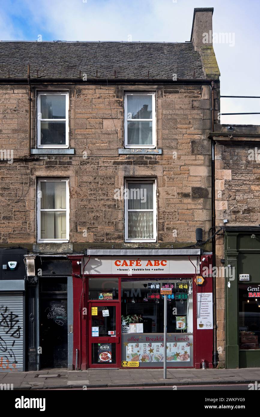 Cafe ABC on Home Street at Tollcross, Edinburgh, Scotland, UK. Stock Photo