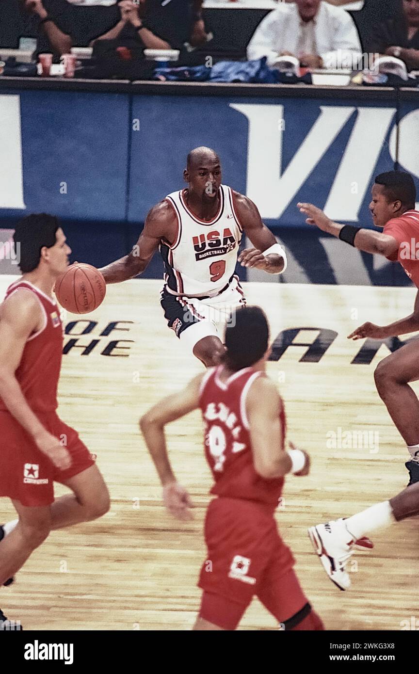 Michael Jordan (USA), 1992 Tournament of the Americas Stock Photo