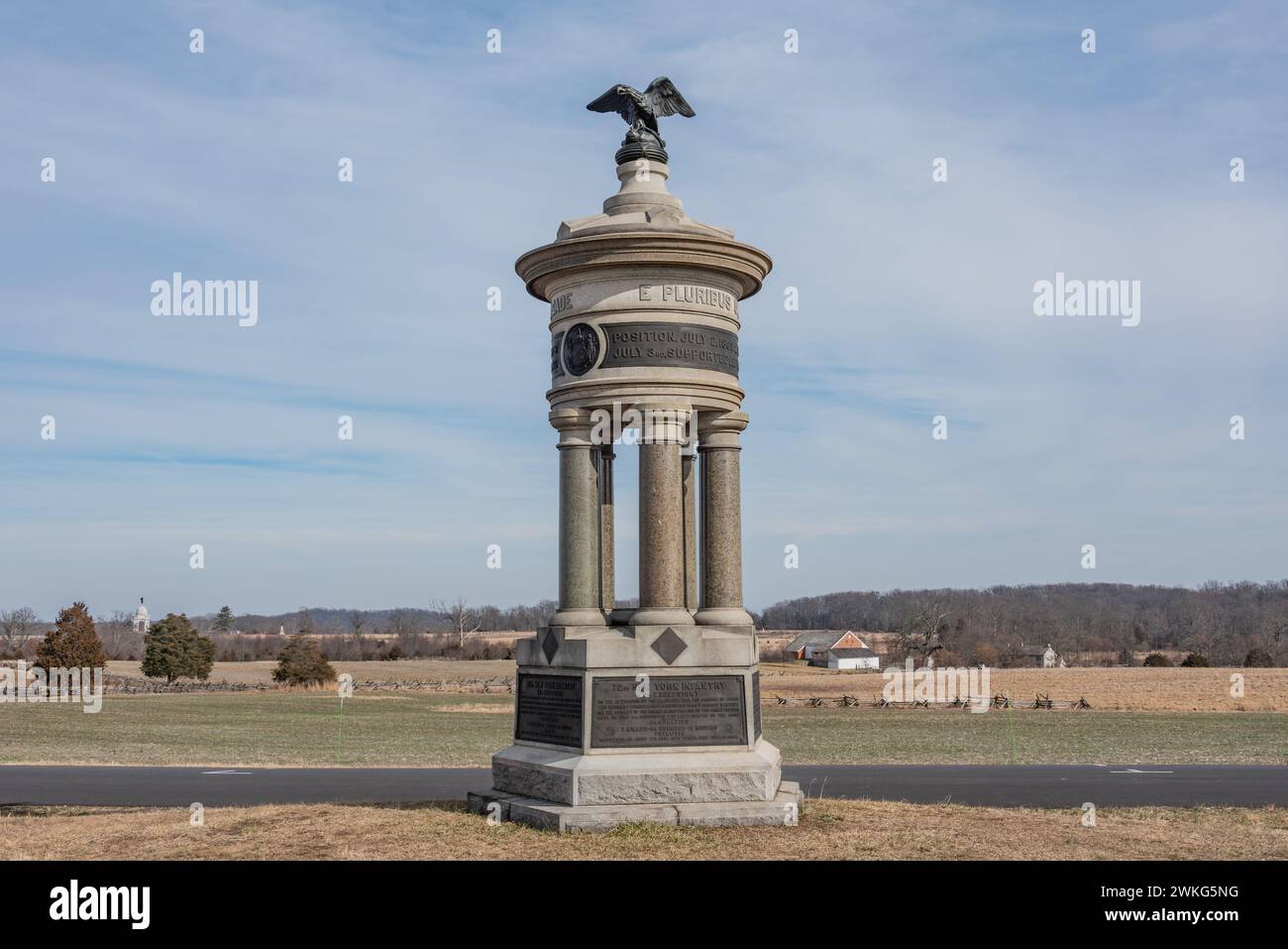 The 73rd New York Infantry Monument and the Trostle Frm , Gettysburg ...