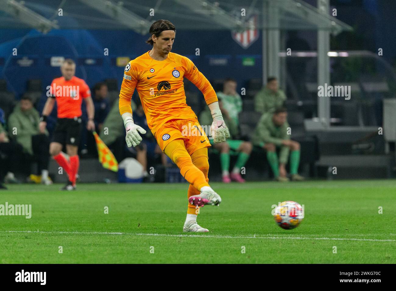 Milan, Italy - february 20 2024 - champions league - Inter-Atletico Madrid - yann sommer fc internazionale Credit: Kines Milano/Alamy Live News Stock Photo