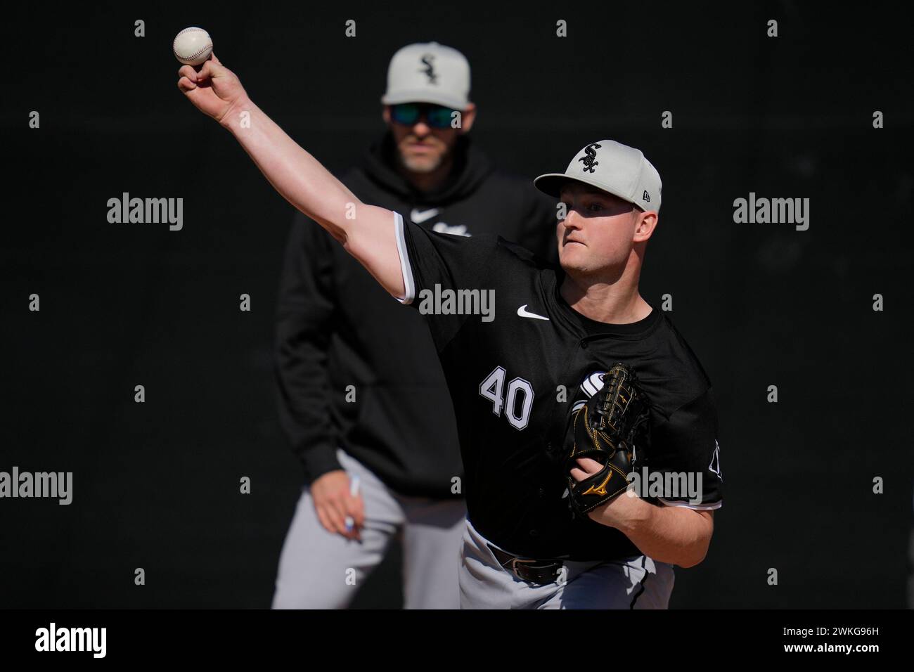 Chicago White Sox starting pitcher Michael Soroka throws during spring Chicago White Sox starting pitcher Michael Soroka throws during spring