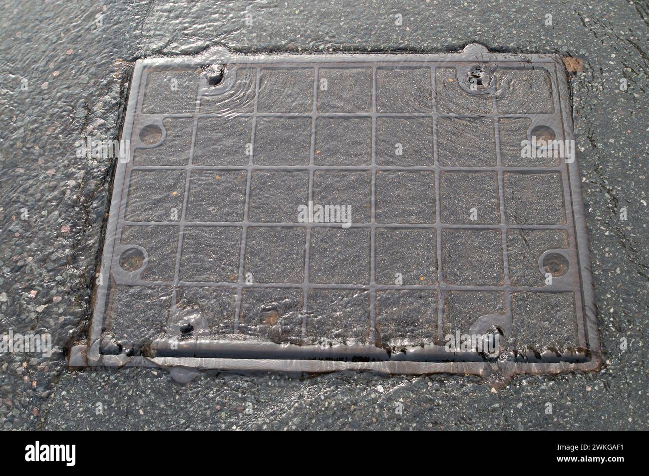 Chalfont St Giles, UK. 20th February, 2024. Overflowing drains in