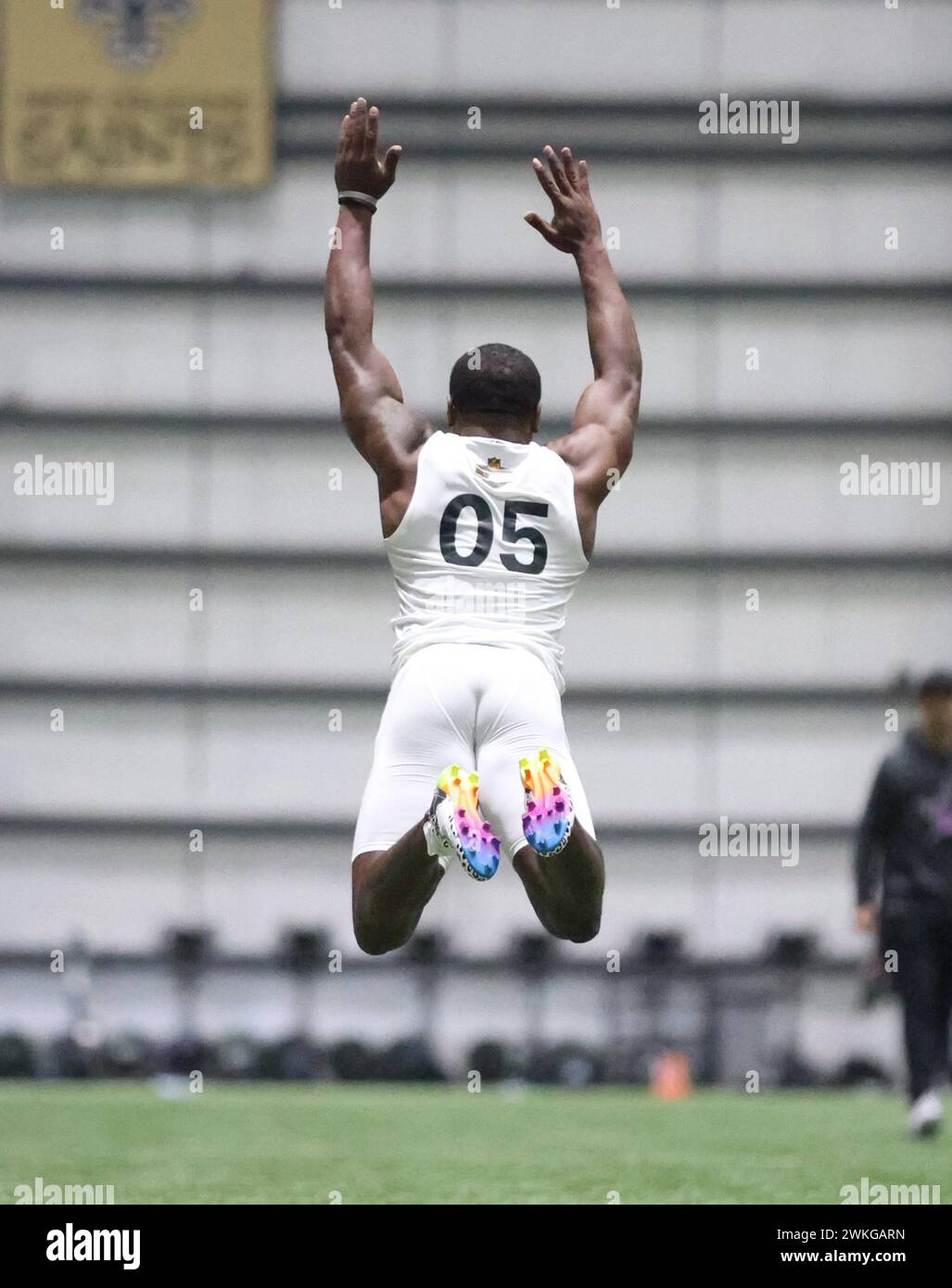 Wide receiver Terrell Gardner (Alabama A&M) participates in the