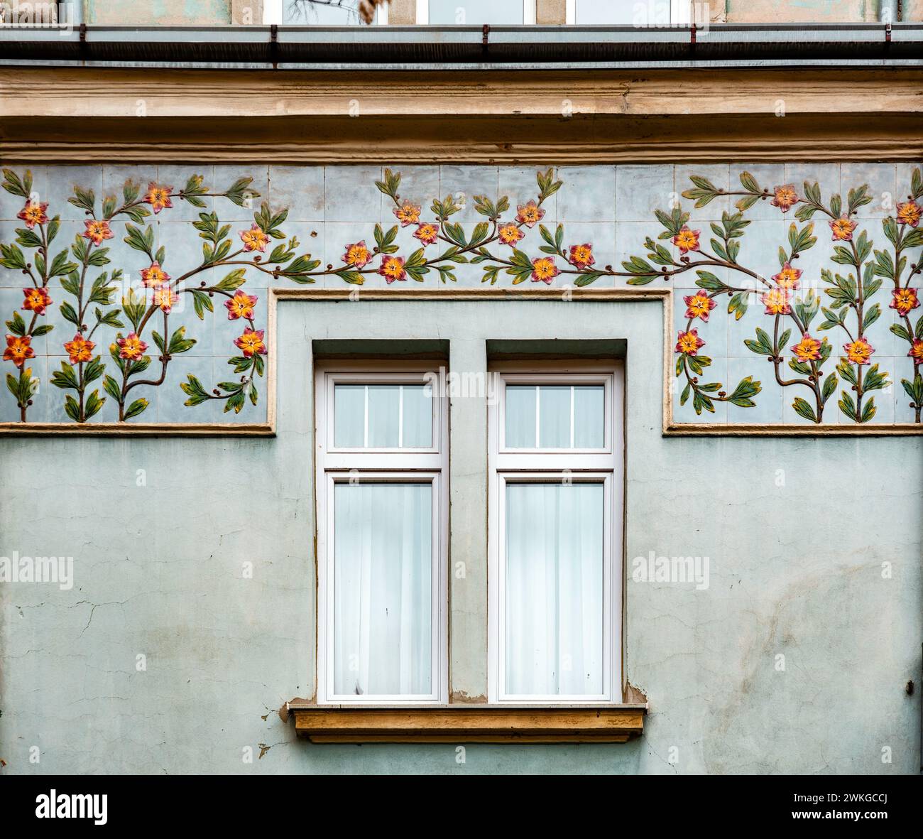 Art nouveau architectural detail from the streets in Sarajevo, Bosnia ...