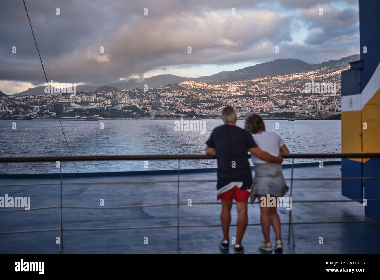 Ferry boat trip from Madeira to Porto Santo Stock Photo
