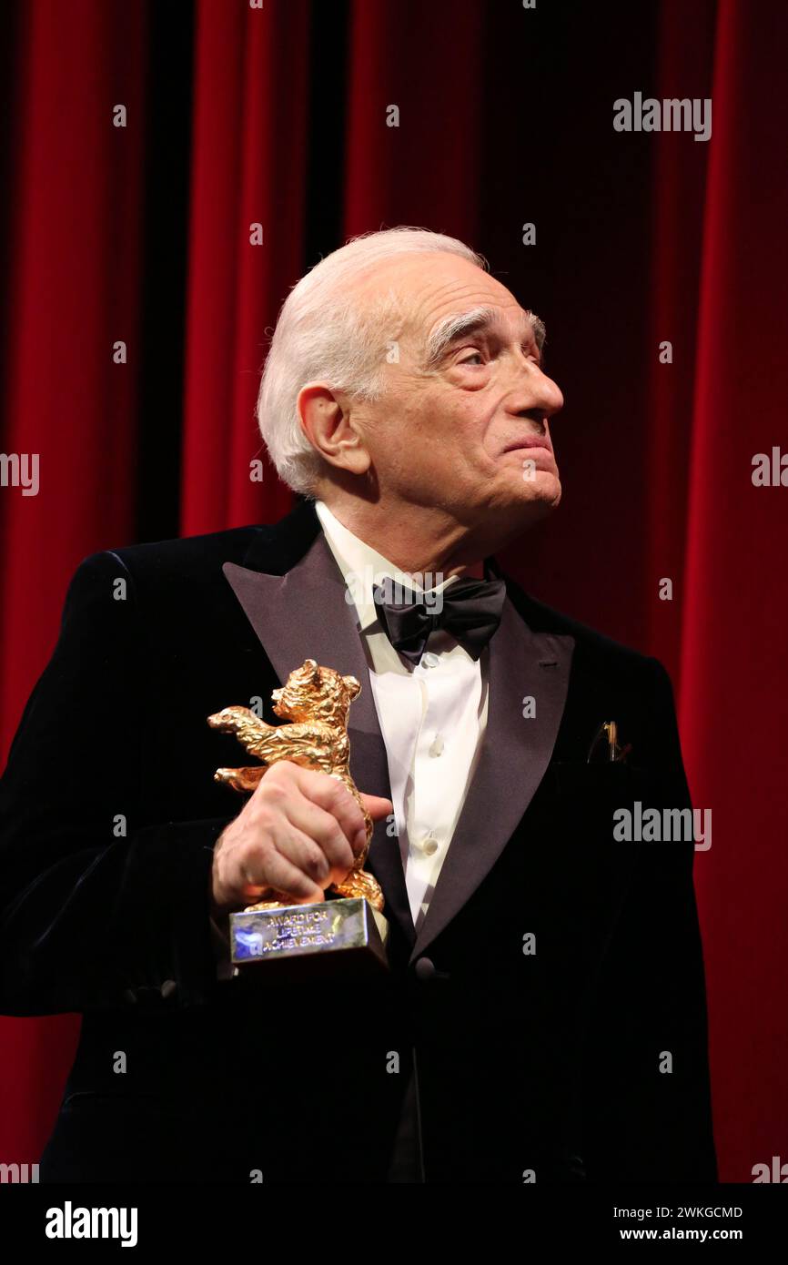 Berlin, Germany, 20th February 2024, the Honorary Golden Bear for Director Martin Scorsese, special ceremony at the 74th Berlinale International Film Festival. Photo Credit: Doreen Kennedy / Alamy Live News. Stock Photo