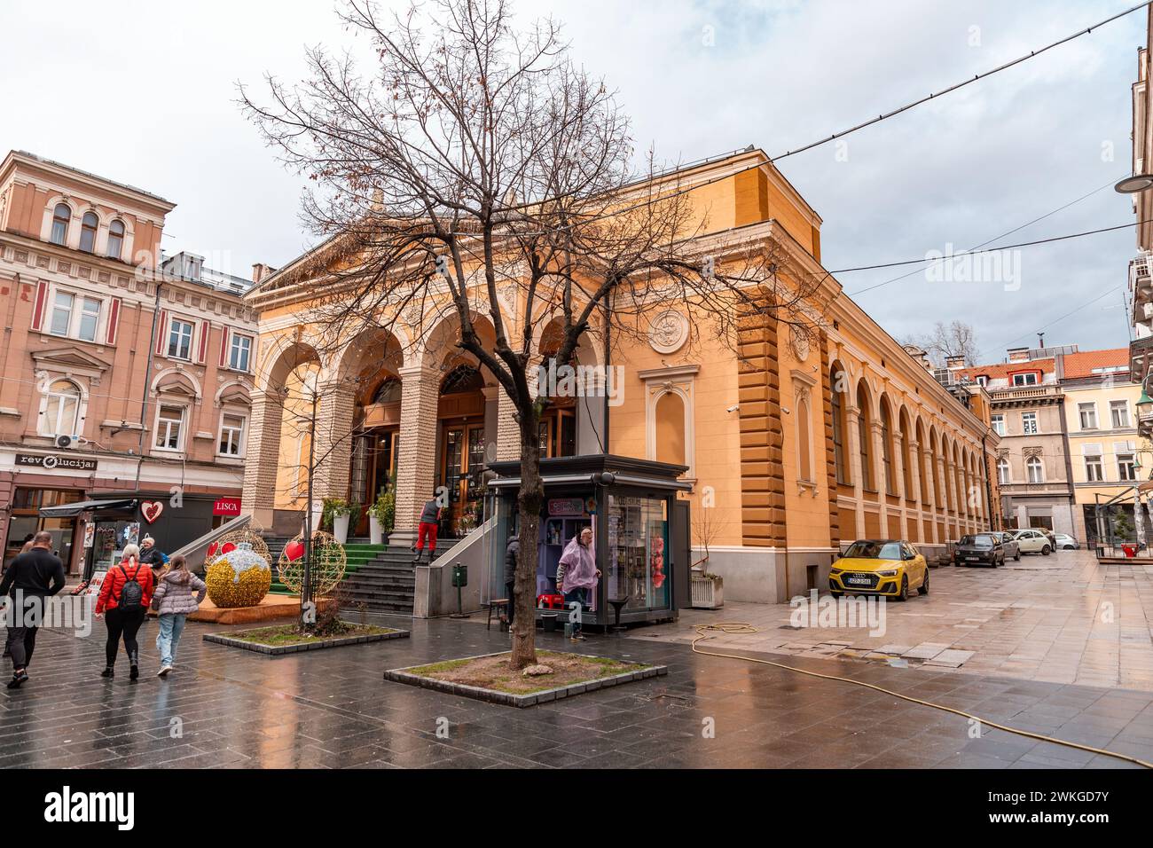 Sarajevo - Bosnia and Herzegovina - 11 FEB 2024: Markale is the covered