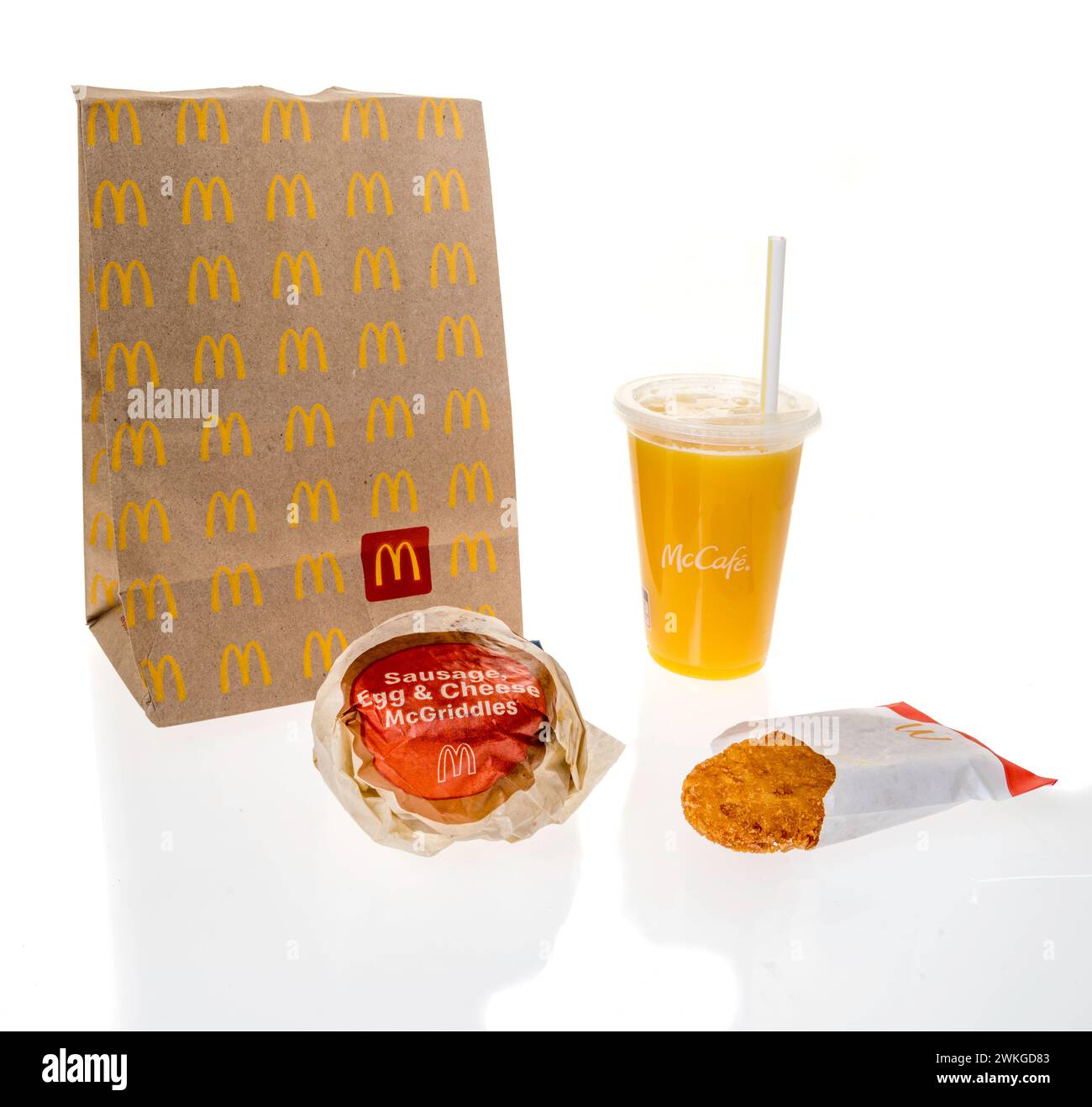 Winneconne, WI 20 February 2024 A package of McDonalds breakfast