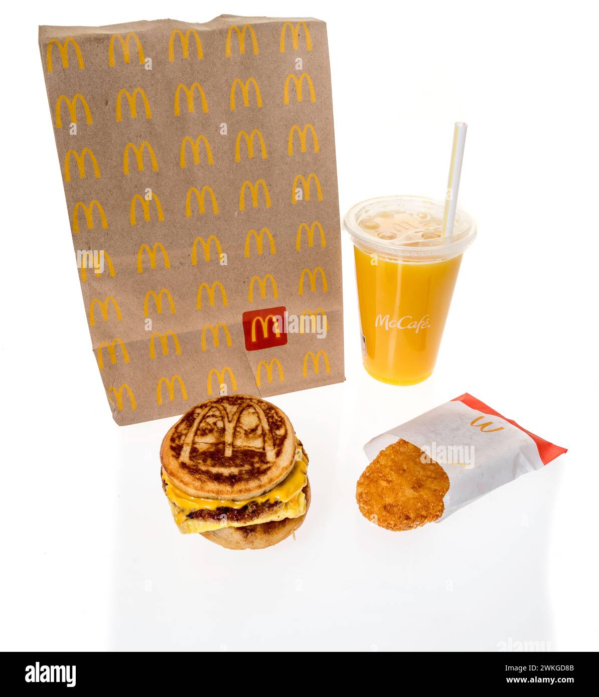 Winneconne, WI 20 February 2024 A package of McDonalds breakfast