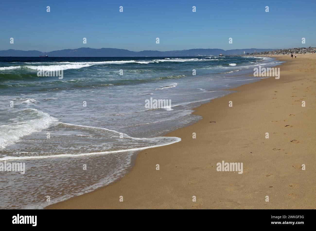Walking hermosa beach california stock photo alamy