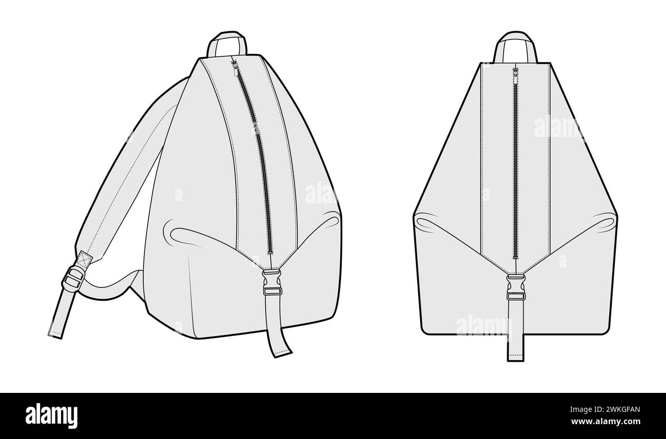 Compact Holdall backpack silhouette bag. Fashion accessory technical ...