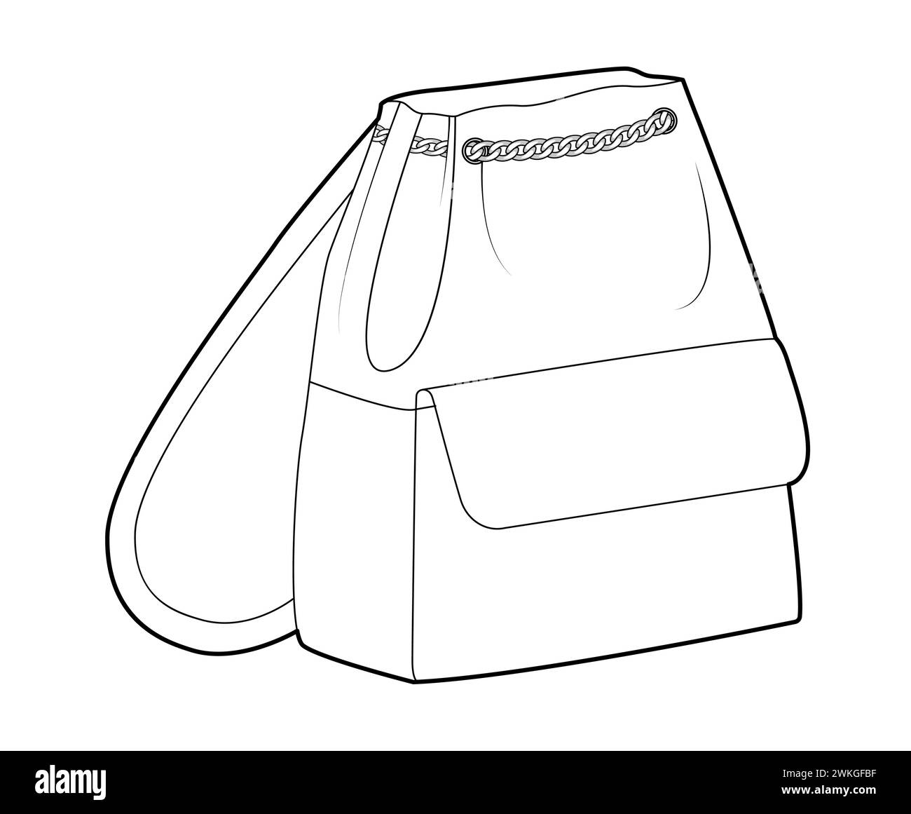 Child school bag back view Black and White Stock Photos & Images Alamy