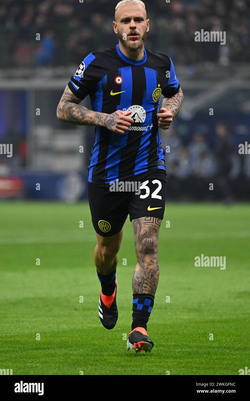 Federico Dimarco of FC Inter during the UEFA Champions League match ...