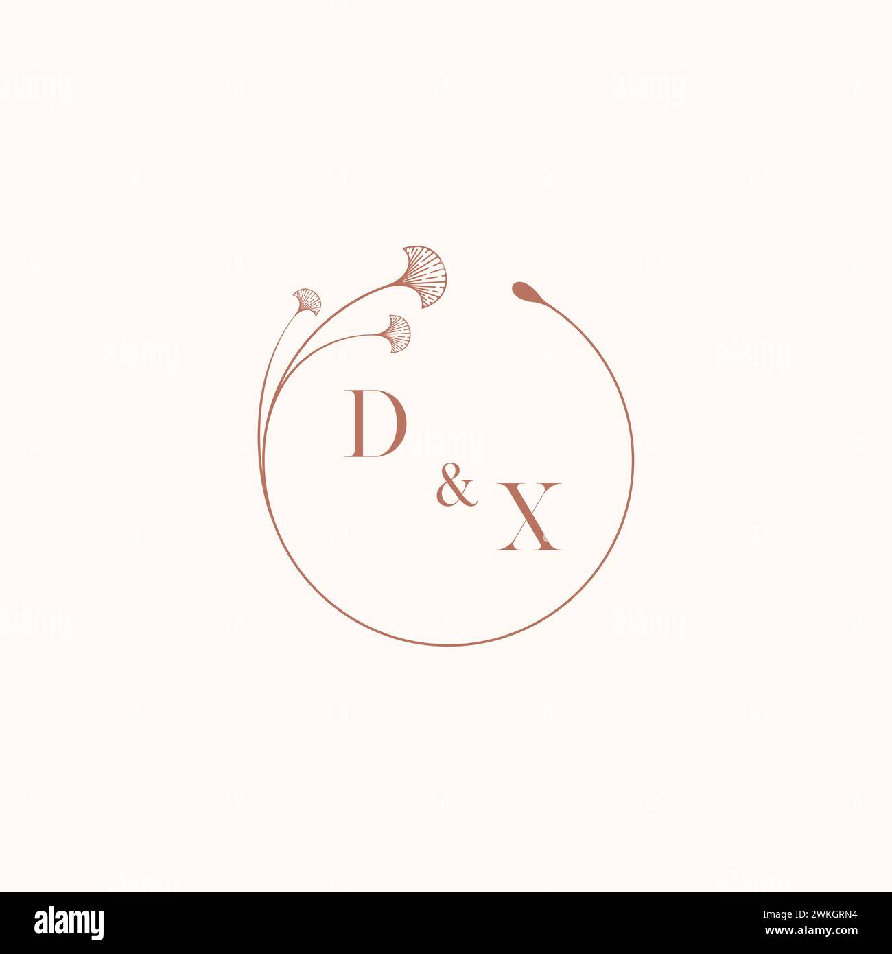 DX wedding monogram logo designideas as inspiration Stock Vector