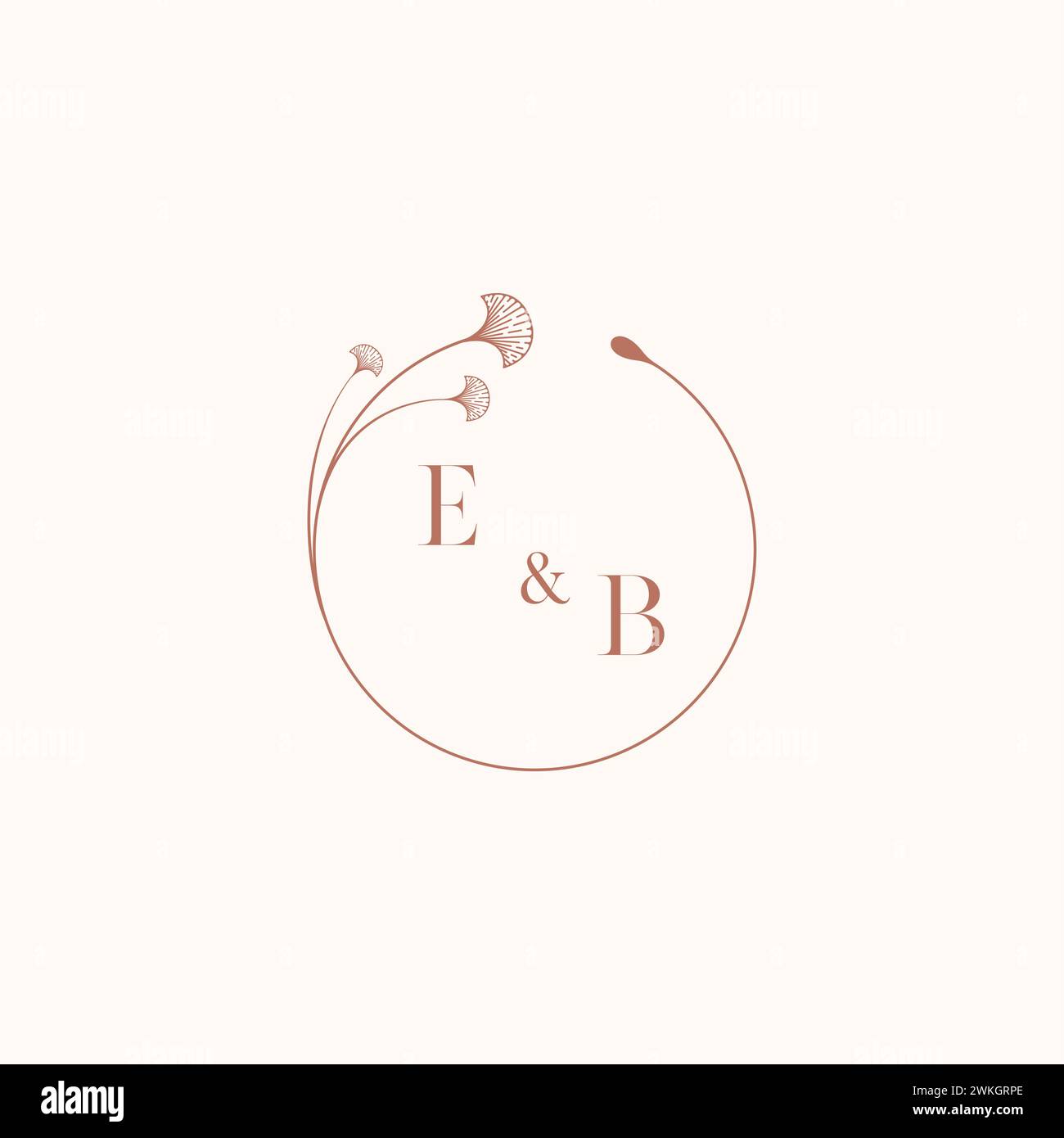 EB wedding monogram logo designideas as inspiration Stock Vector