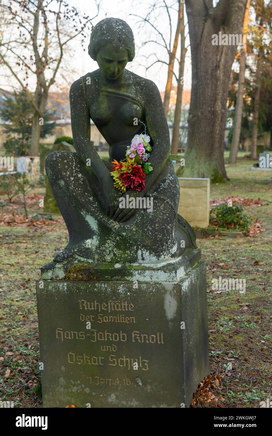 The Trinitatisfriedhof cemetery in Dresden's Johannstadt district is one of the city's burial grounds originally laid out as an epidemic cemetery Stock Photo