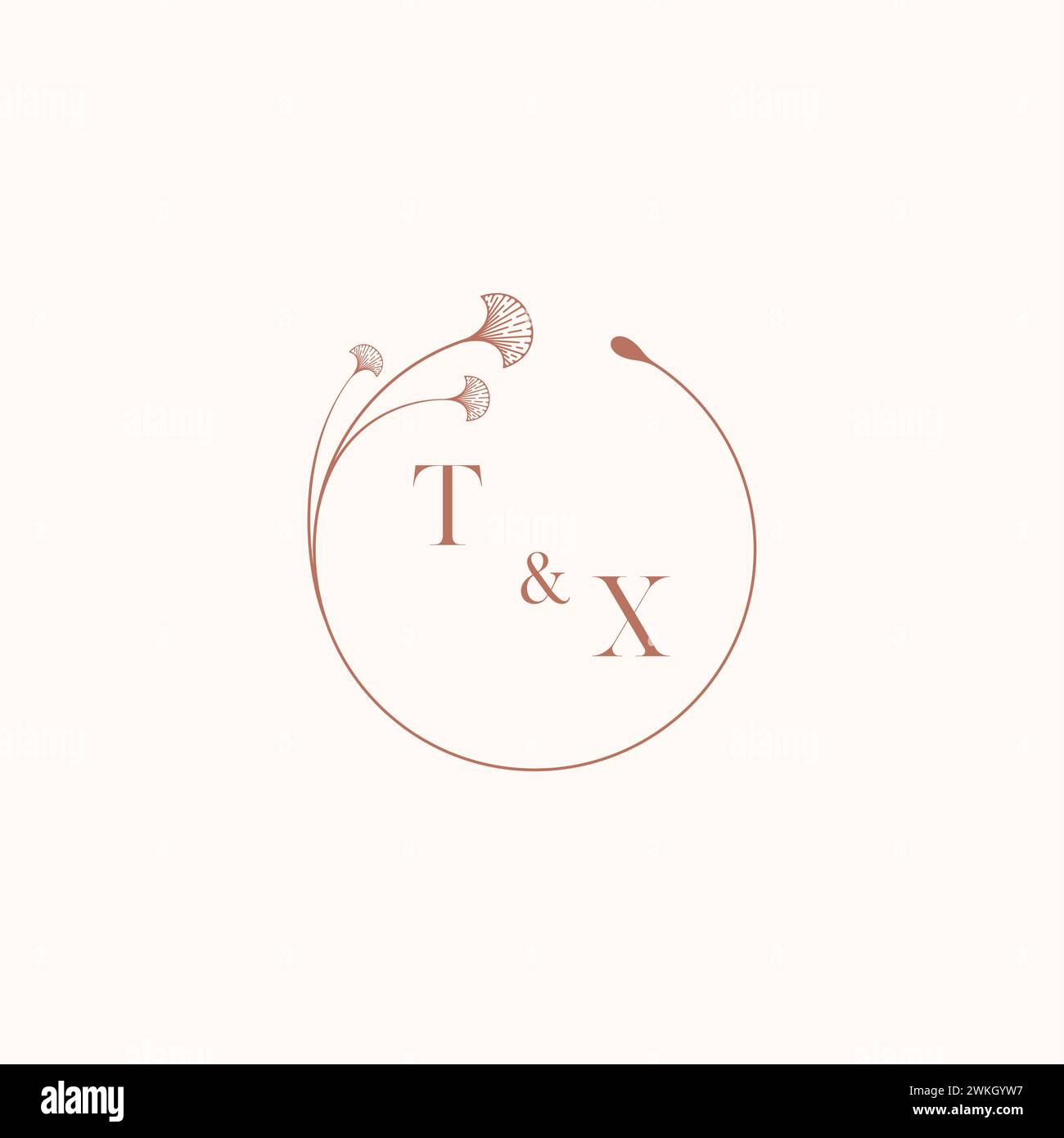 TX wedding monogram logo designideas as inspiration Stock Vector