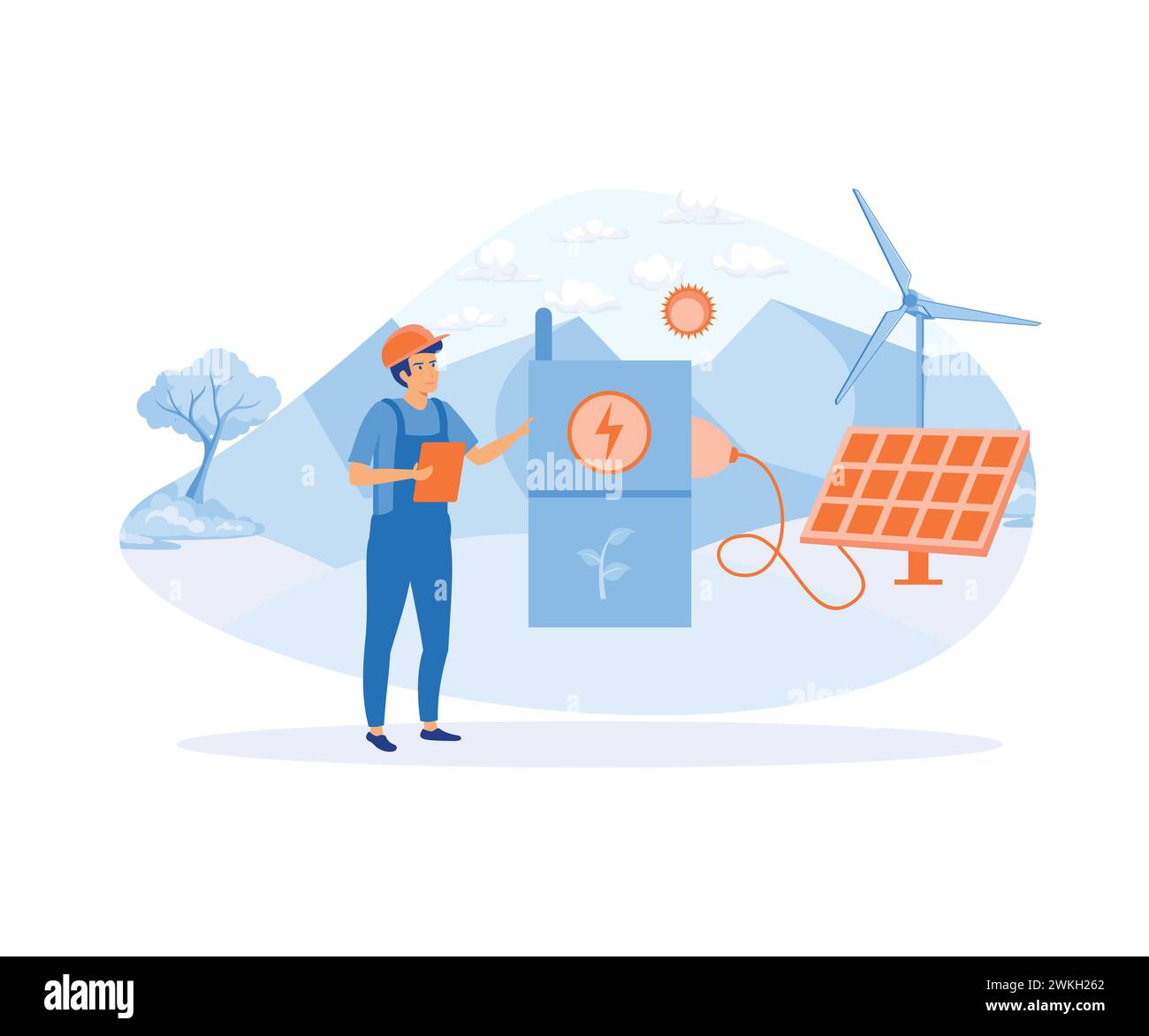 Intelligent intelligence technology in industrial factory. flat vector modern illustration Stock Vector