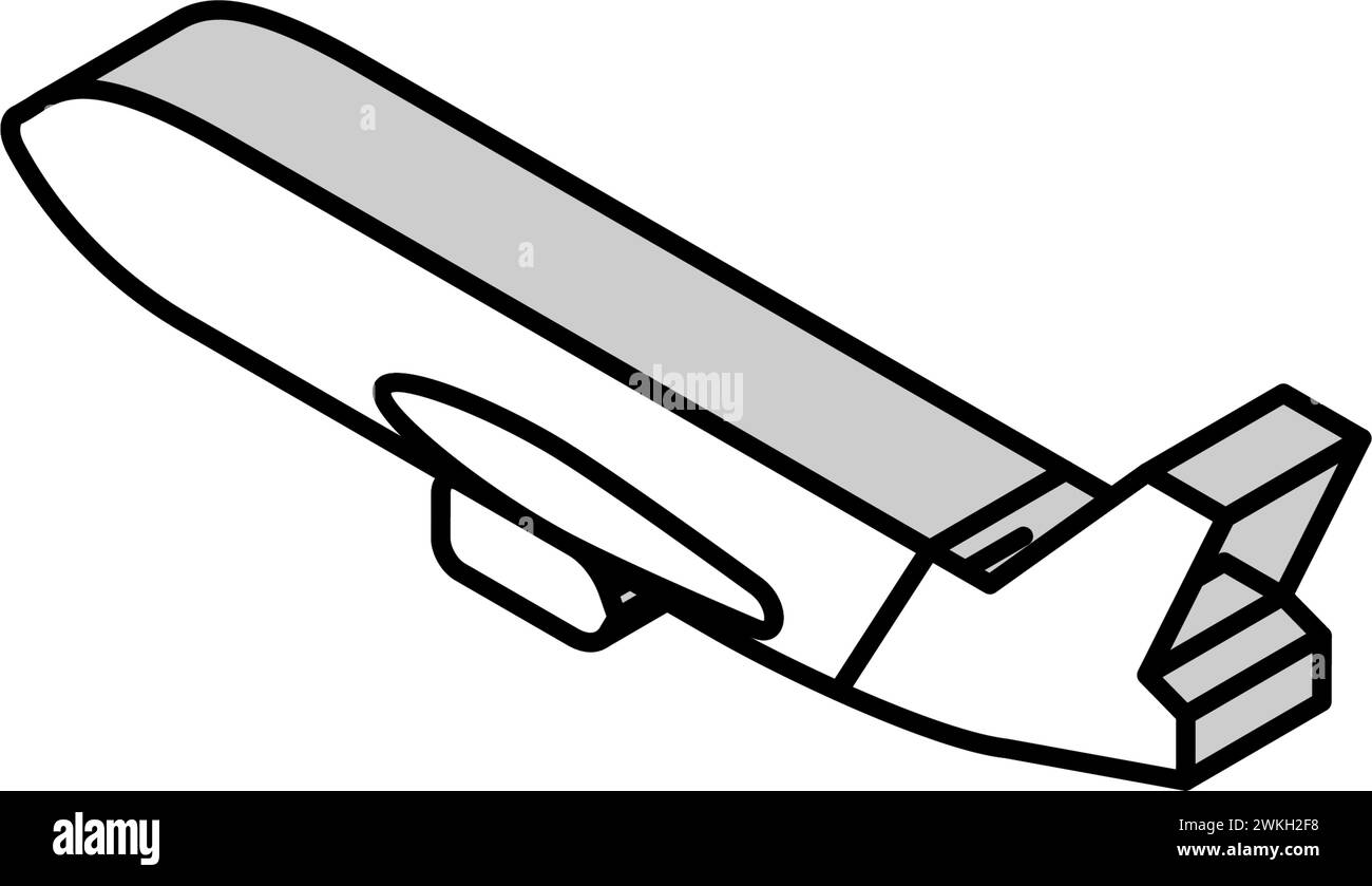 passenger airliner airplane isometric icon vector illustration Stock ...