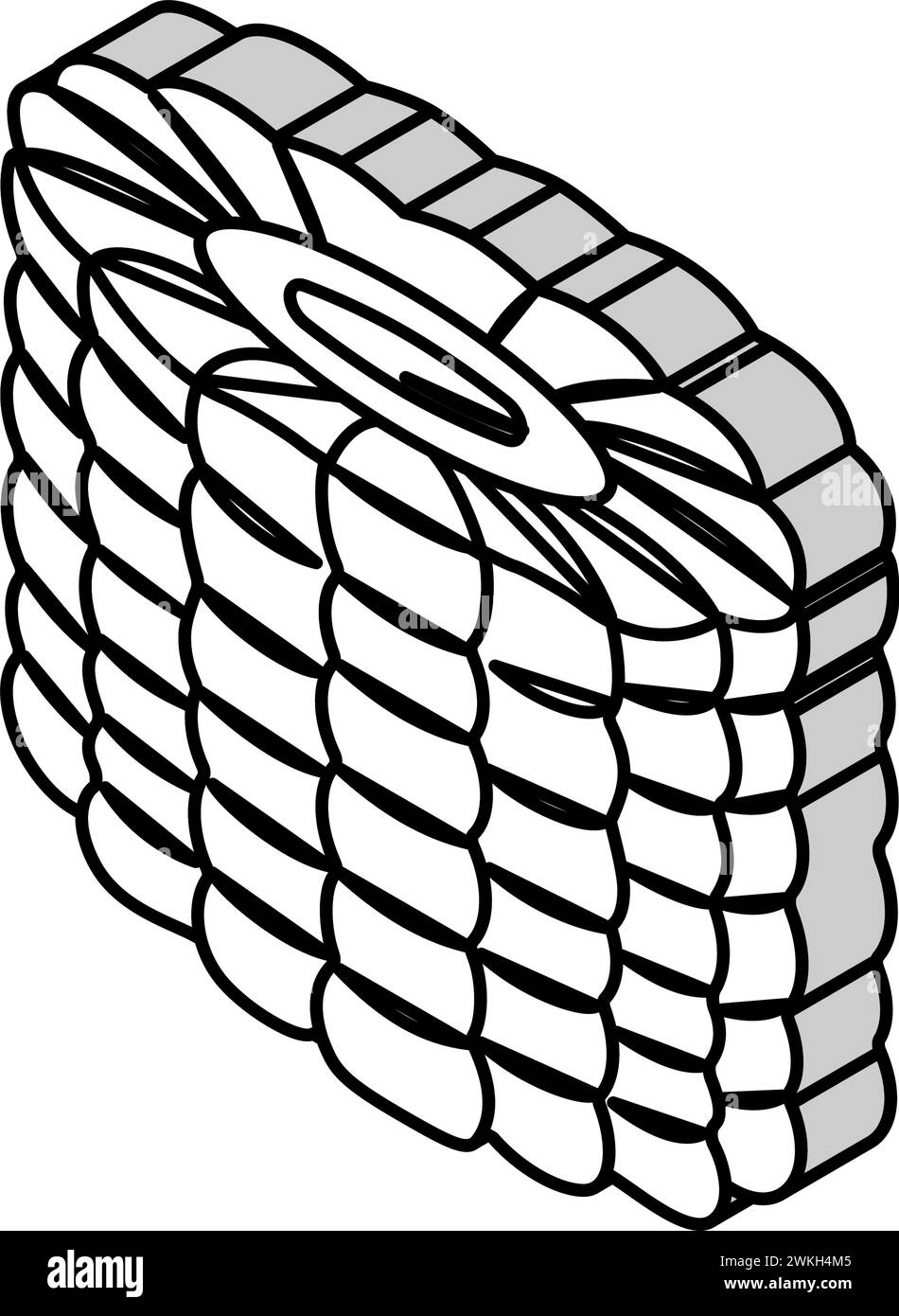 corn cob cut yellow isometric icon vector illustration Stock Vector ...