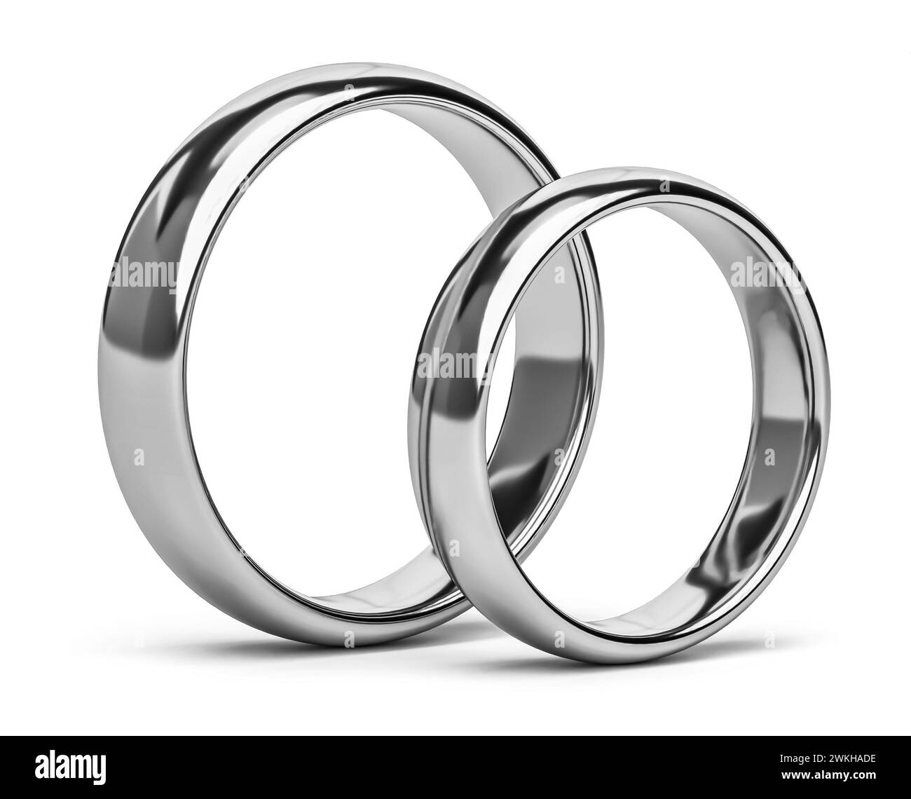 Two Silver Rings Images Two wedding silver rings isolated on white. Unity and love concept ...