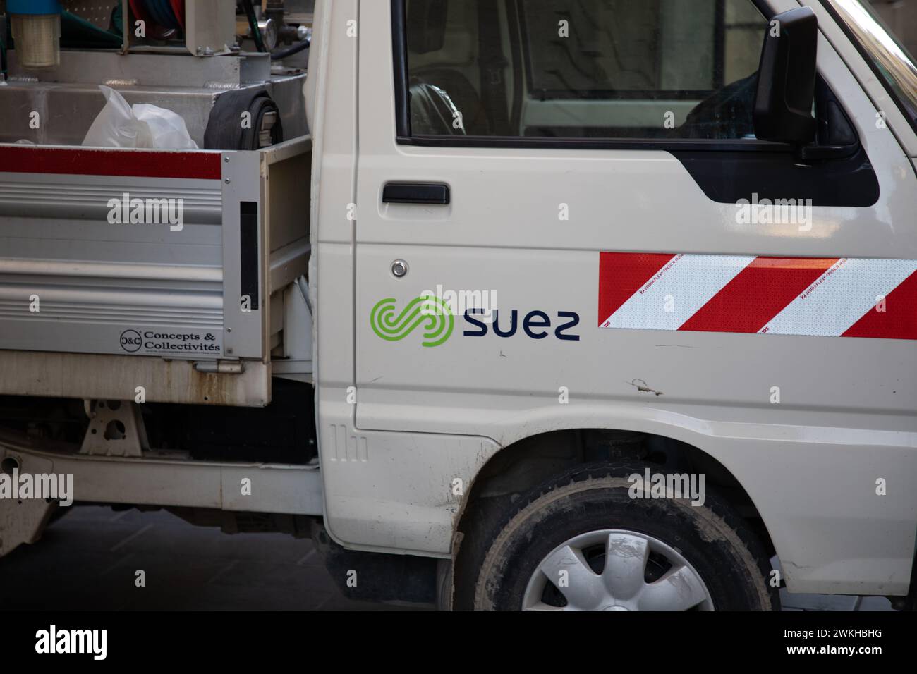 Bordeaux , France 02 19 2024 Suez logo brand and text sign French