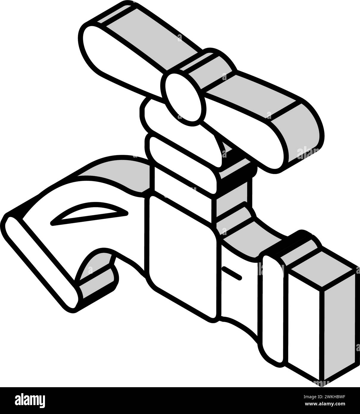 metal faucet water isometric icon vector illustration Stock Vector ...