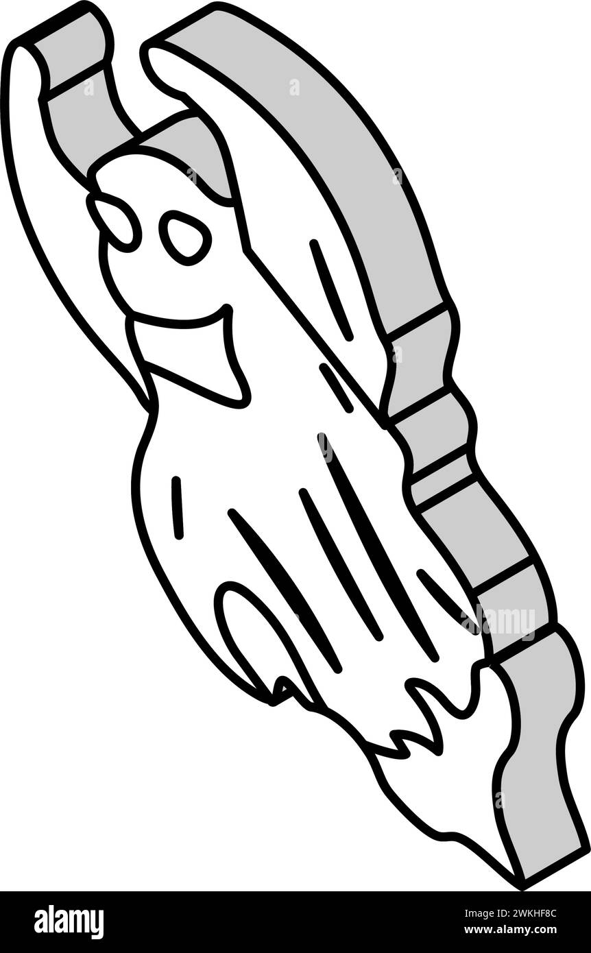 evil ghost isometric icon vector illustration Stock Vector Image & Art ...