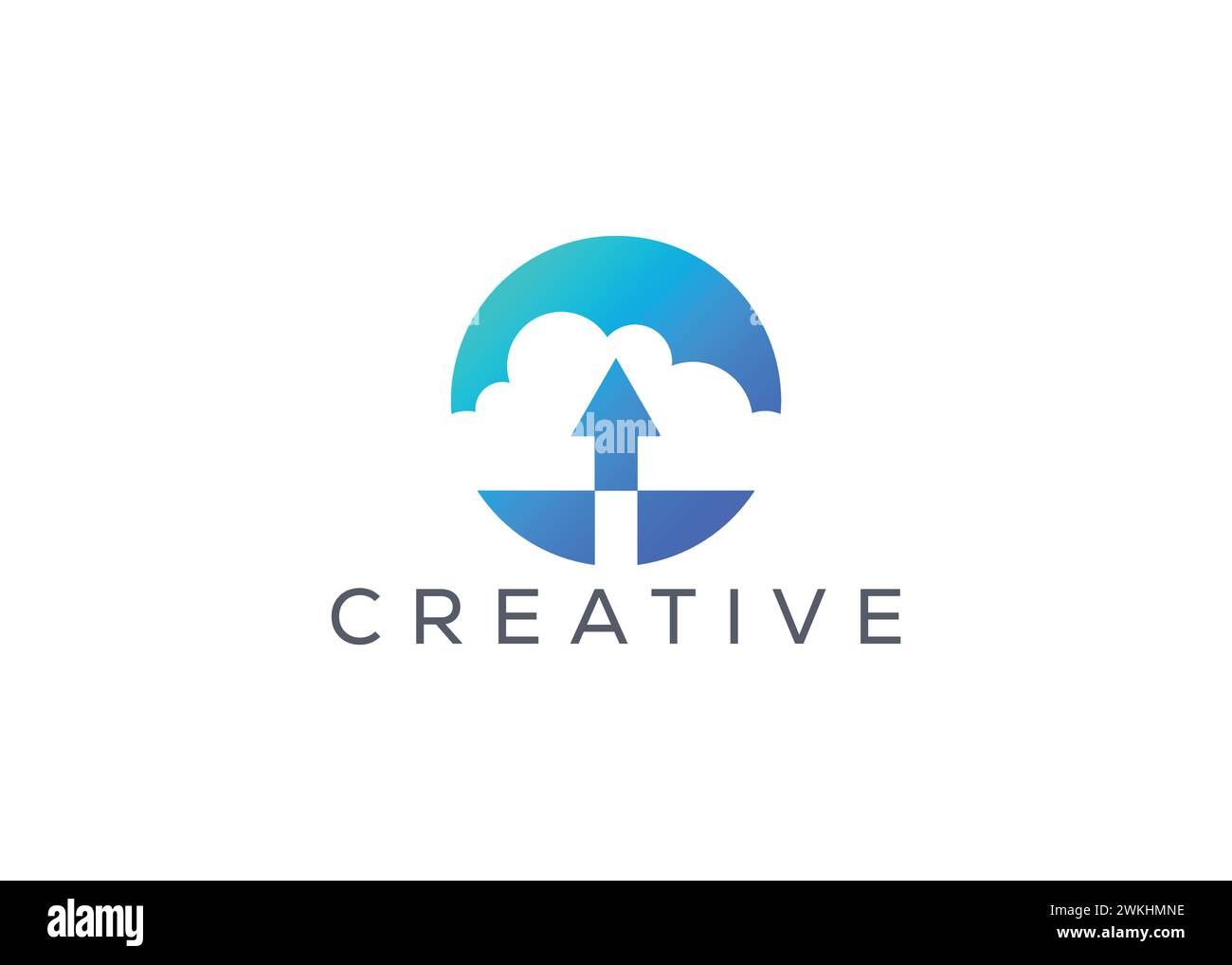 Creative and minimal Abstract Cloud Arrow logo vector template ...