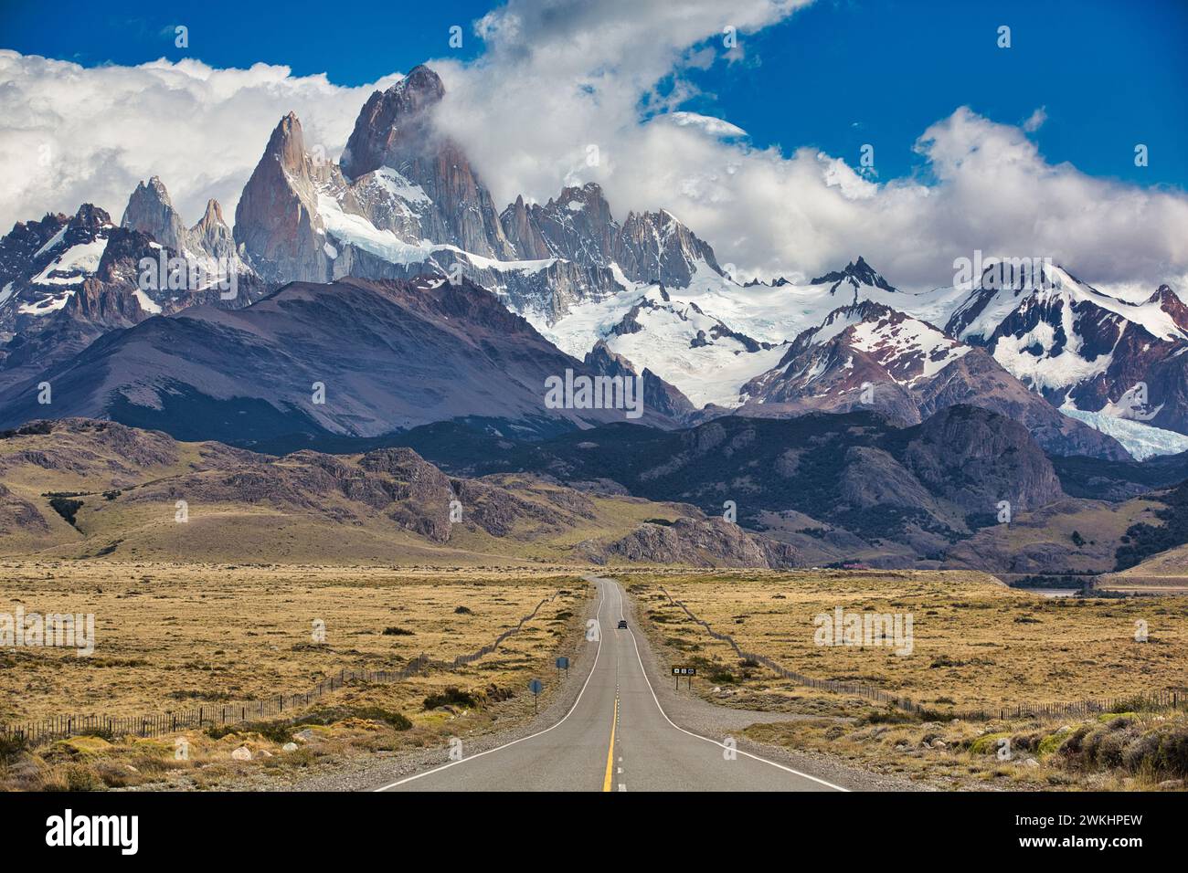 Los Glaciares National Park. Monte Fitz Roy. El Chalten. Santa Cruz province. Patagonia. Argentina. Stock Photo