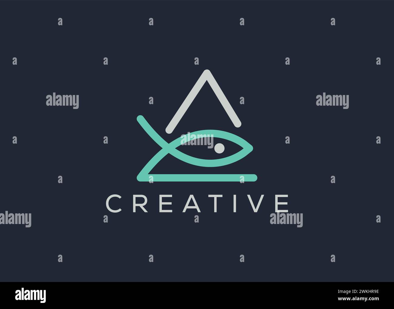 Creative and minimal letter A fish logo vector template. Abstract ...