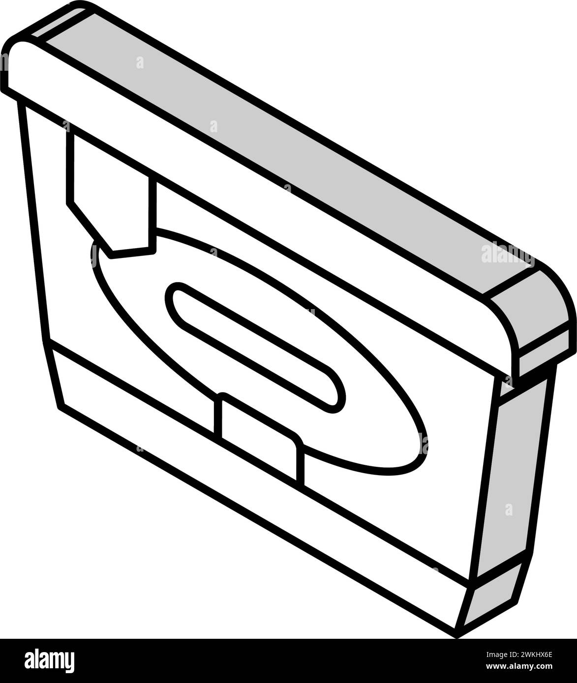 cream cheese milk product isometric icon vector illustration Stock