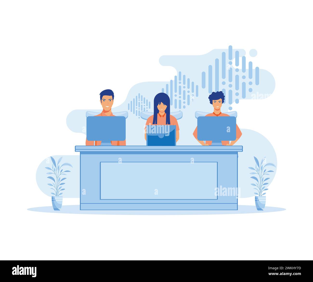 Coworkers collaborating Cut Out Stock Images & Pictures - Alamy