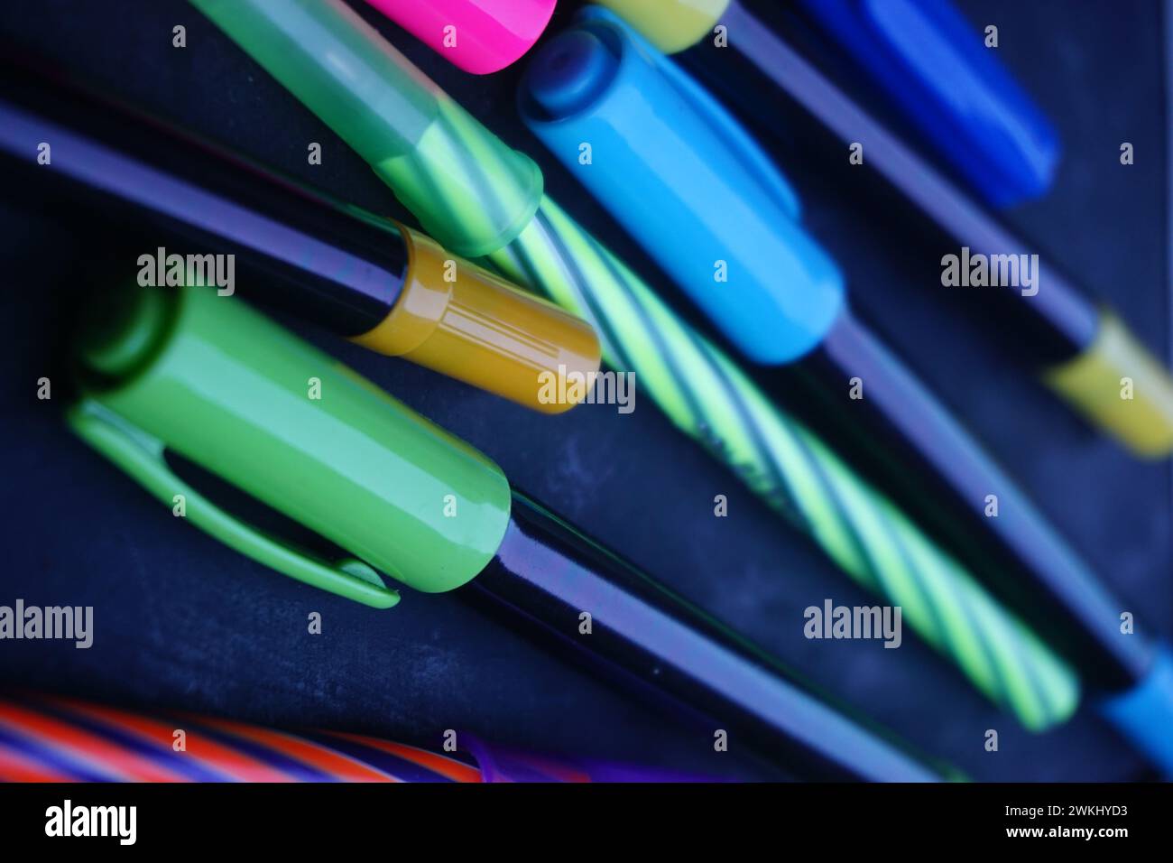 Stock photo of flat lay and school supplies, with back to school ...