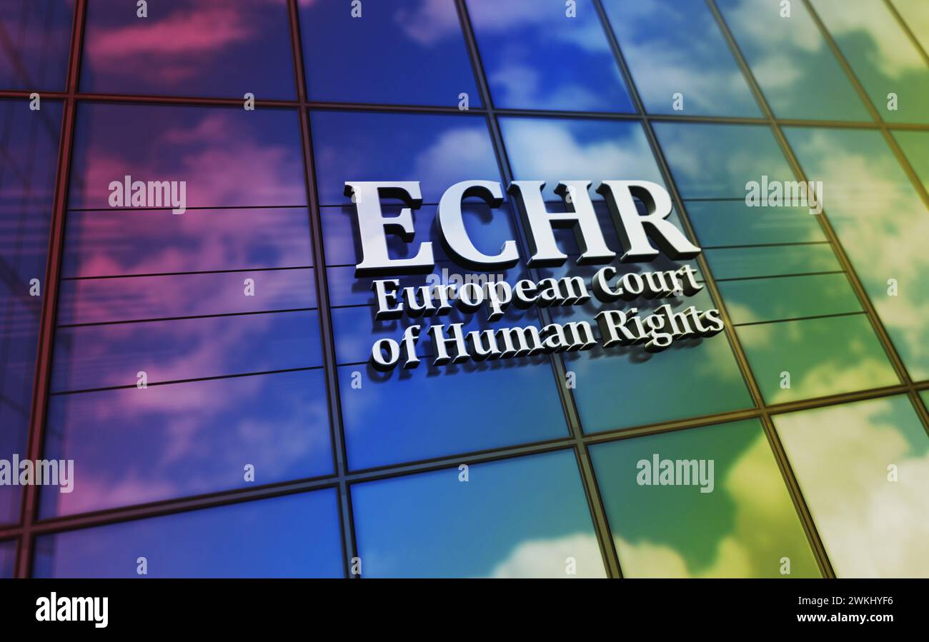 Strasbourg, France, February 20, 2024: ECHR european court of human ...