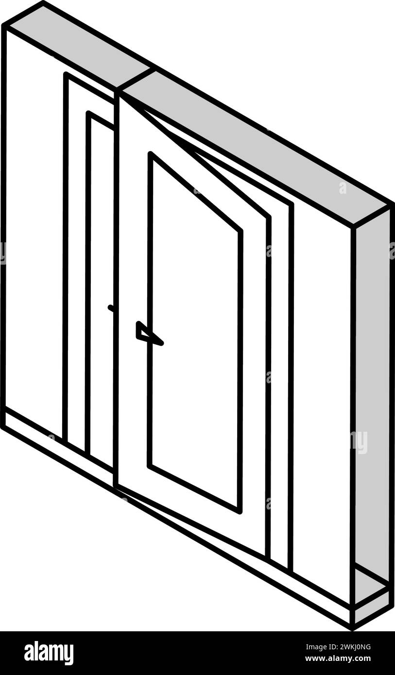 door building house isometric icon vector illustration Stock Vector ...