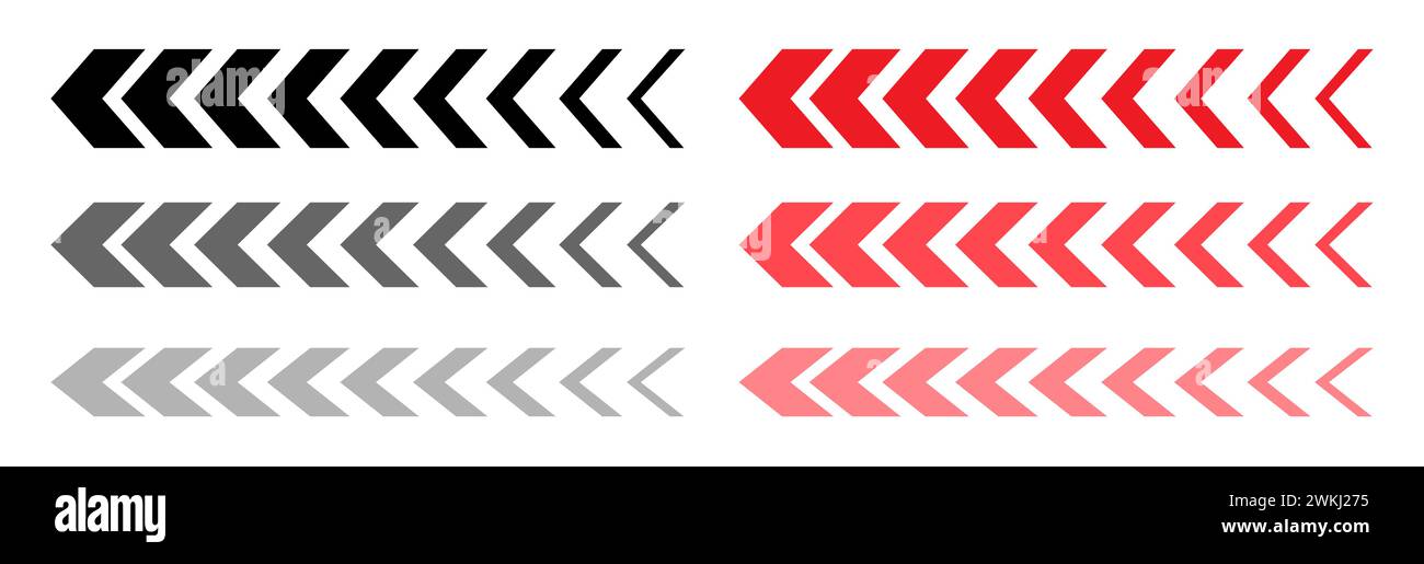 A set of black and red arrows on a white background indicate the ...