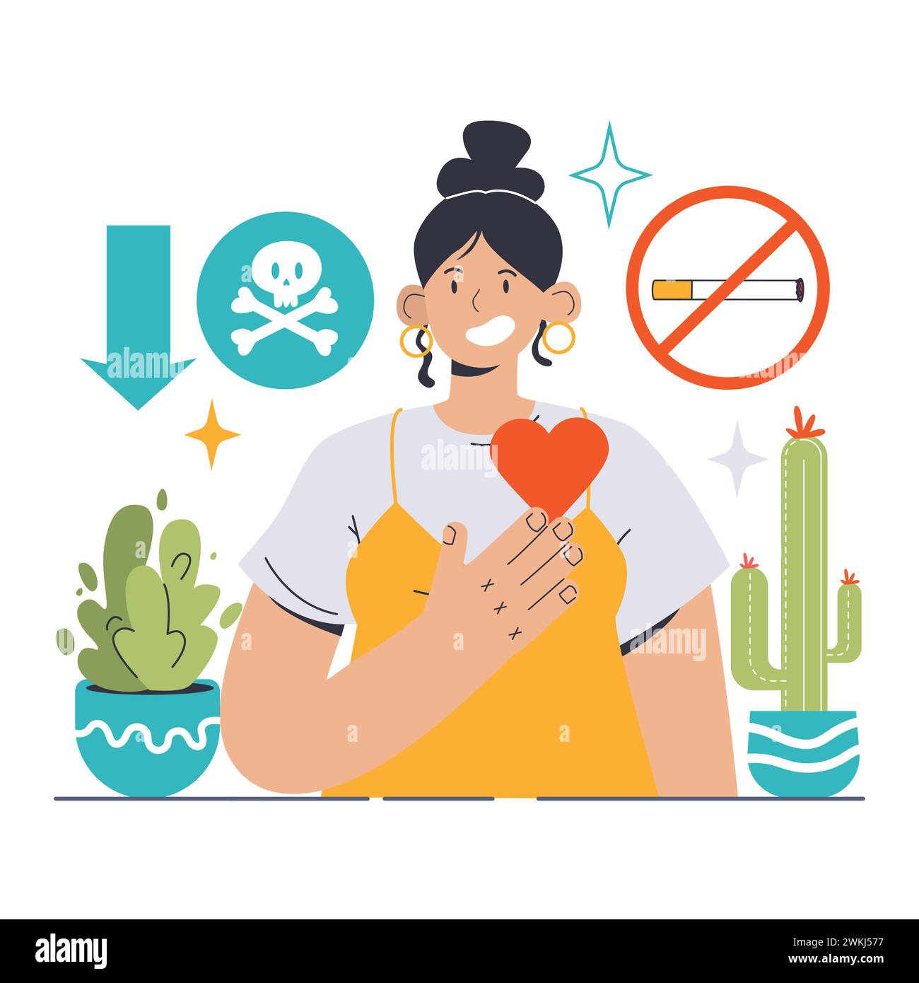 Harm Reduction concept. Woman embracing heart, advocating against ...