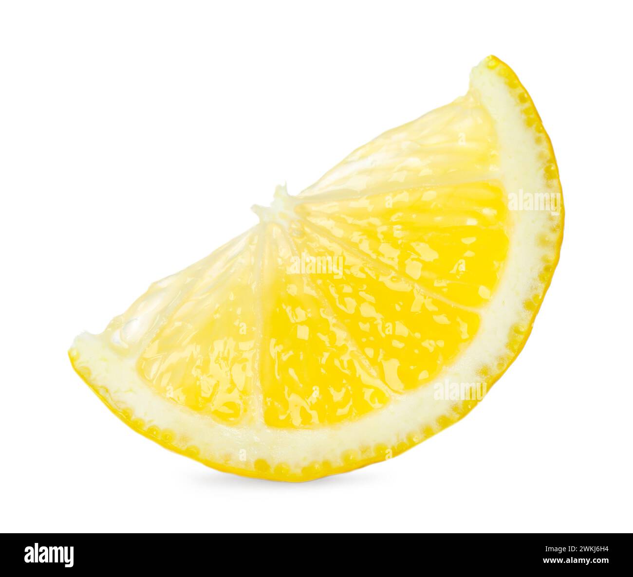 Slice of fresh lemon isolated on white Stock Photo - Alamy