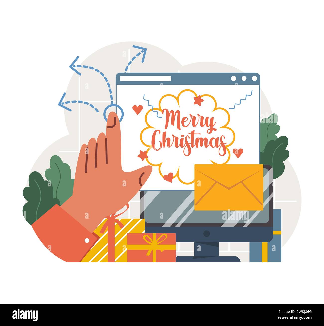 Sending cards for xmas stock vector images alamy
