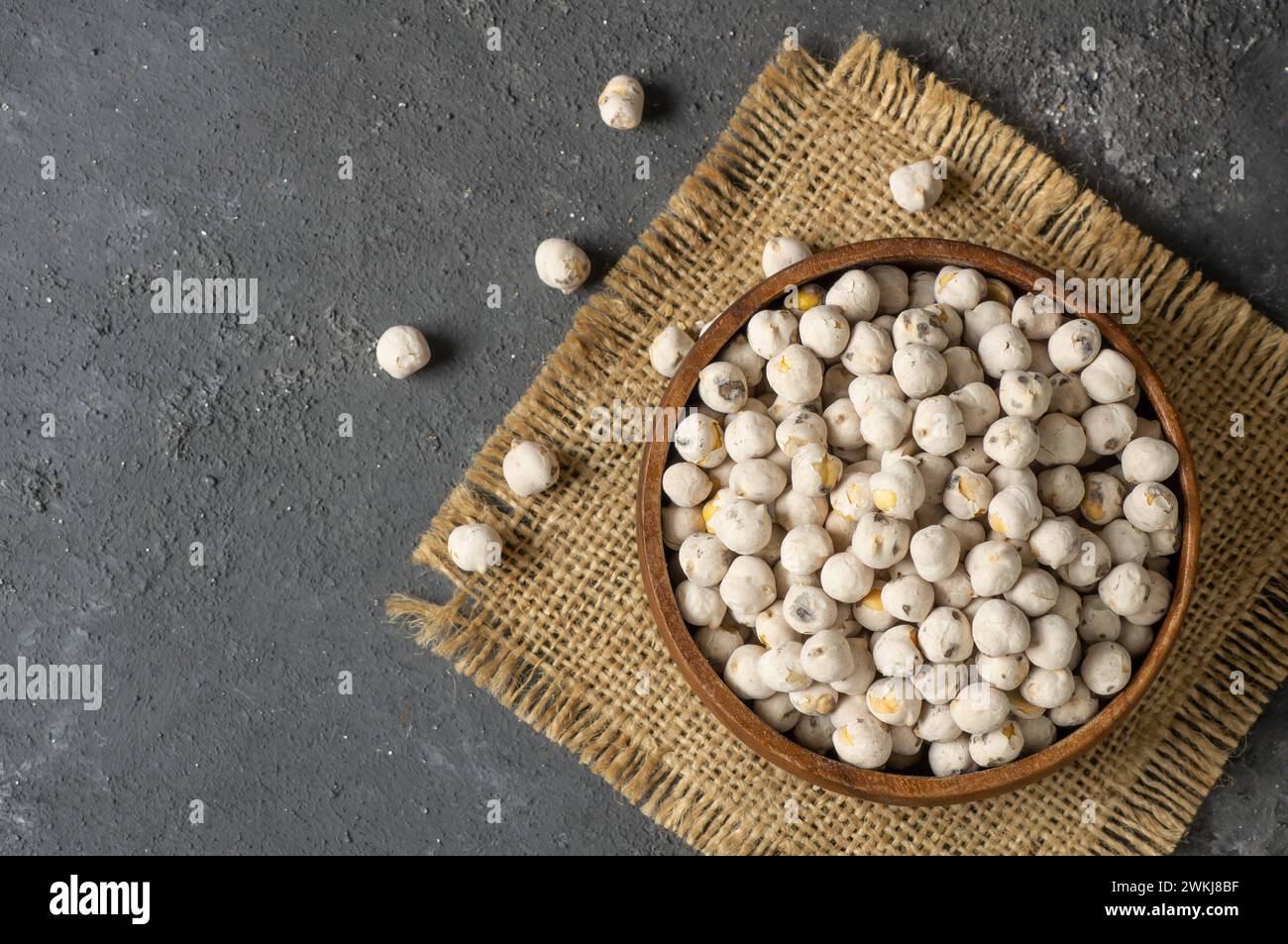 Roasted white chickpeas, traditional turkish nut, leblebi Stock Photo
