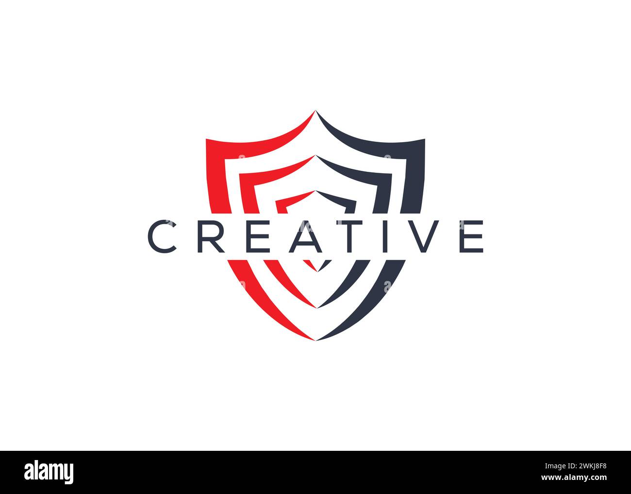 Minimalist Shield mark logo design vector template. Guard mark vector ...