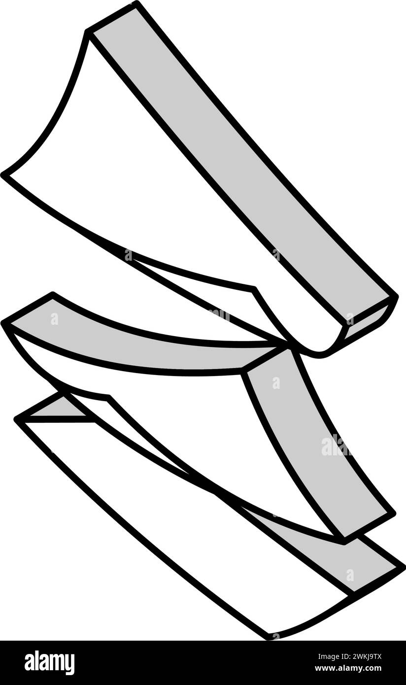 fly paper document isometric icon vector illustration Stock Vector ...