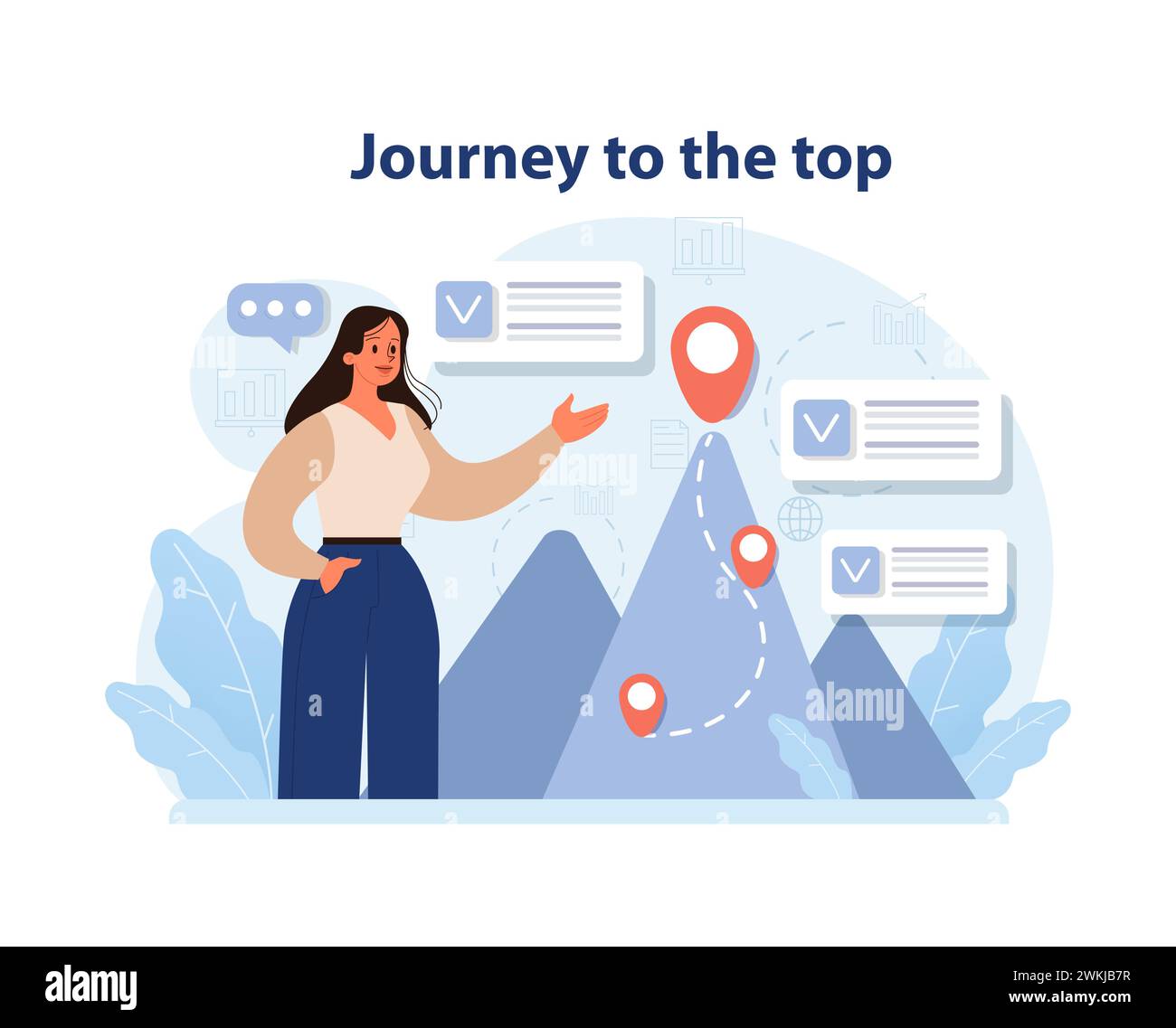 Journey path ascent Stock Vector Images - Alamy