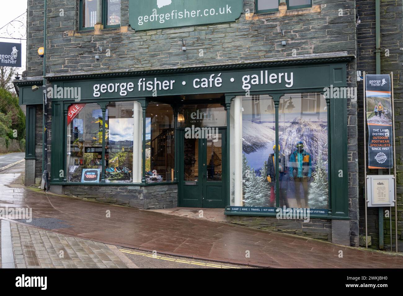 George Fisher cafe gallery  Keswick Lake District Cumbria. Stock Photo