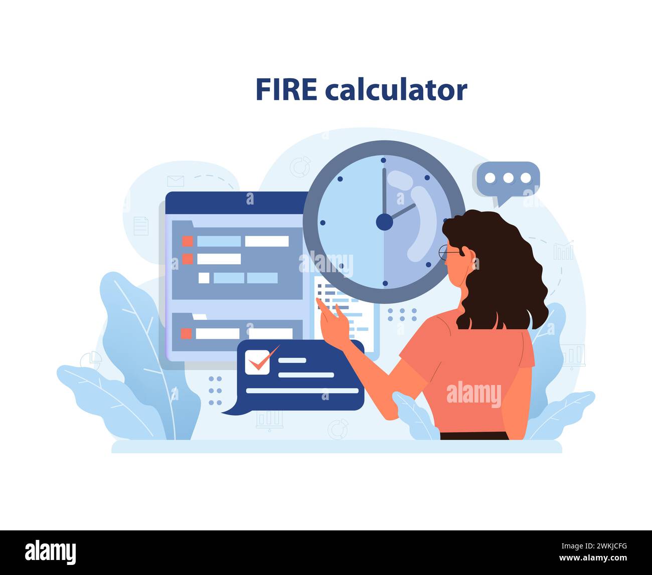 Financial independence, FIRE concept. Investment portfolio calculator