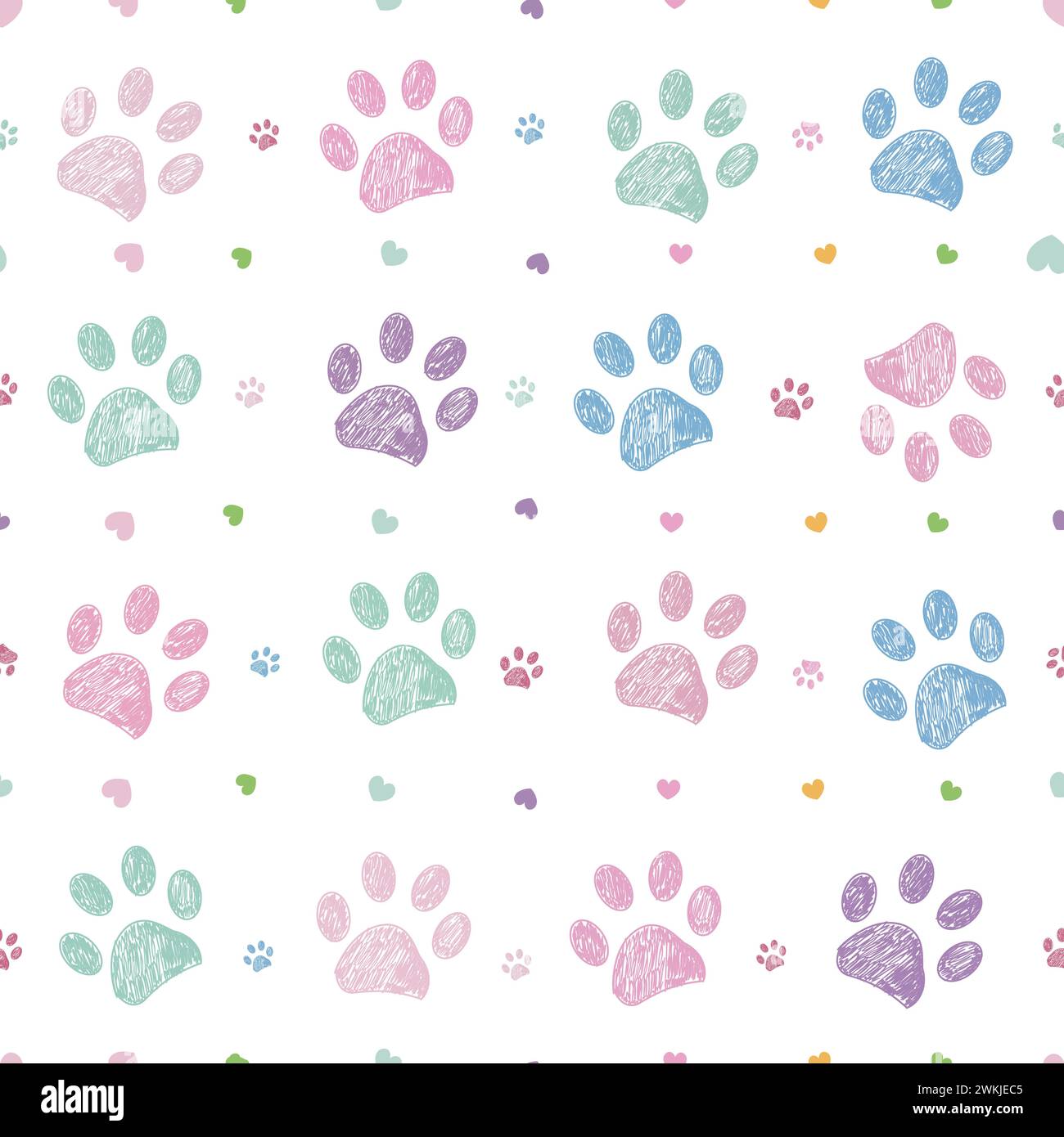 Paw prints illustration animal hi-res stock photography and images - Alamy