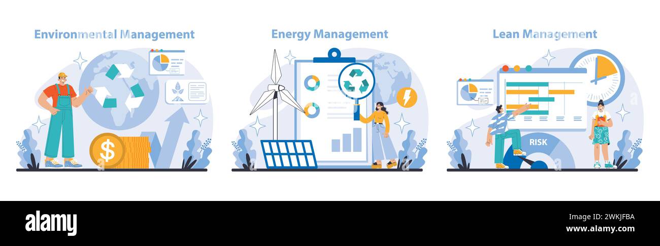 Logistics And Inventory Management Set Showcases Environmental