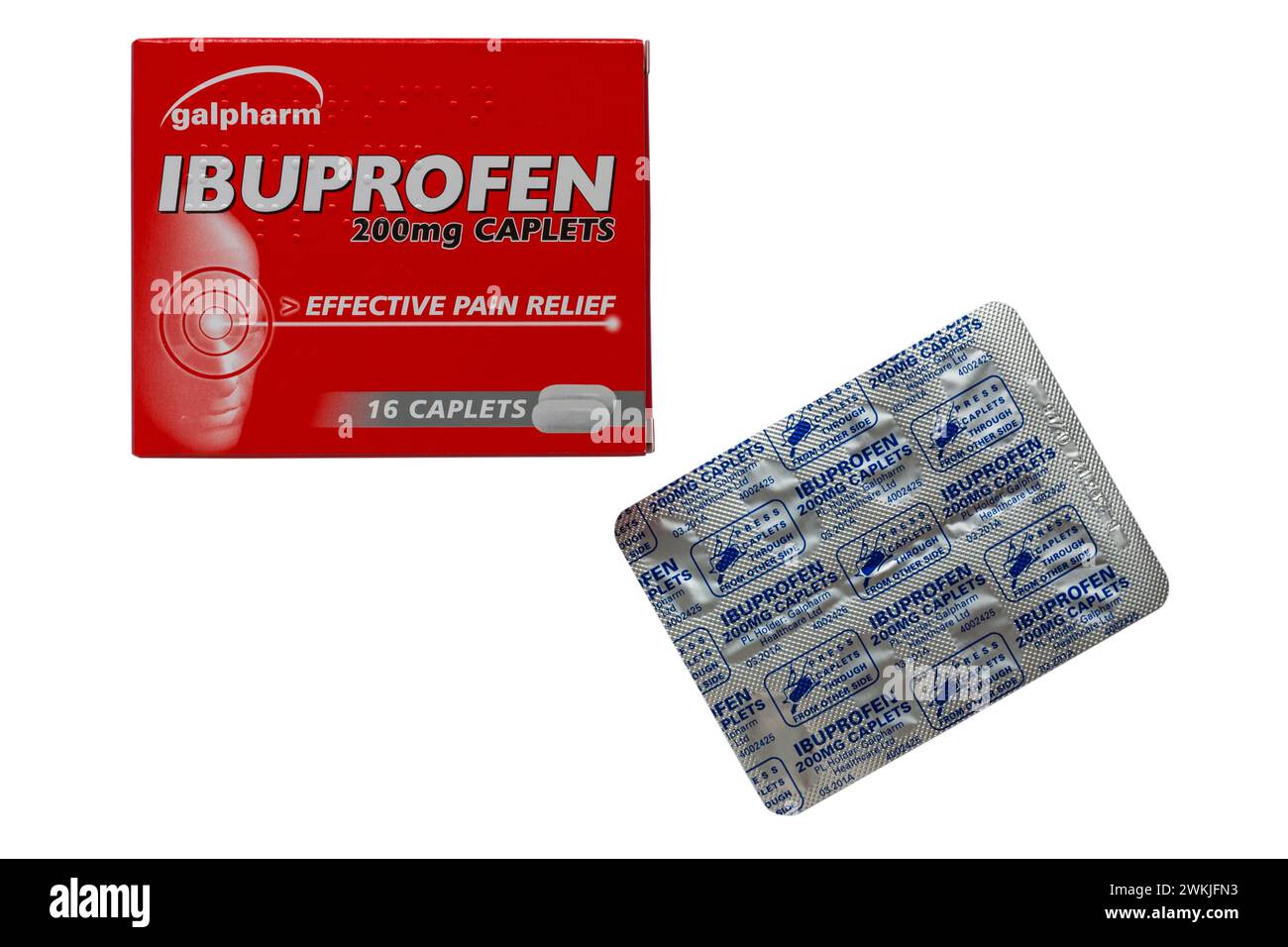 Galpharm ibuprofen 200mg caplets effective pain relief tablets